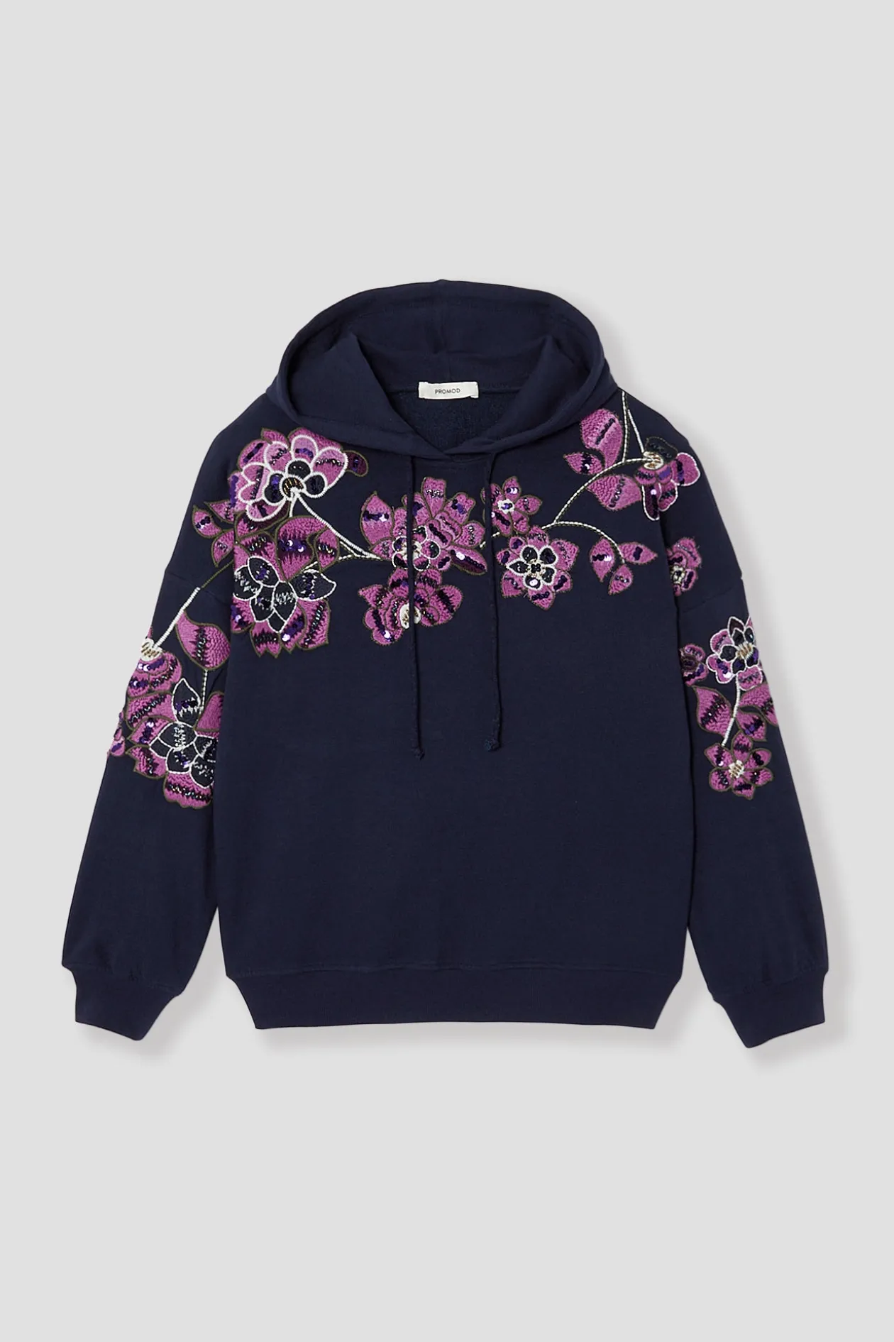 Promod Sweat-shirt brodé Femme - Imprimé marine Imprimémarine Fashion