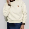 Promod Sweat-shirt cœur brodé Femme - Ecru Fashion
