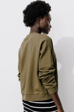 Promod Sweat-shirt cœur léopard - Imprimé kaki Imprimékaki Shop