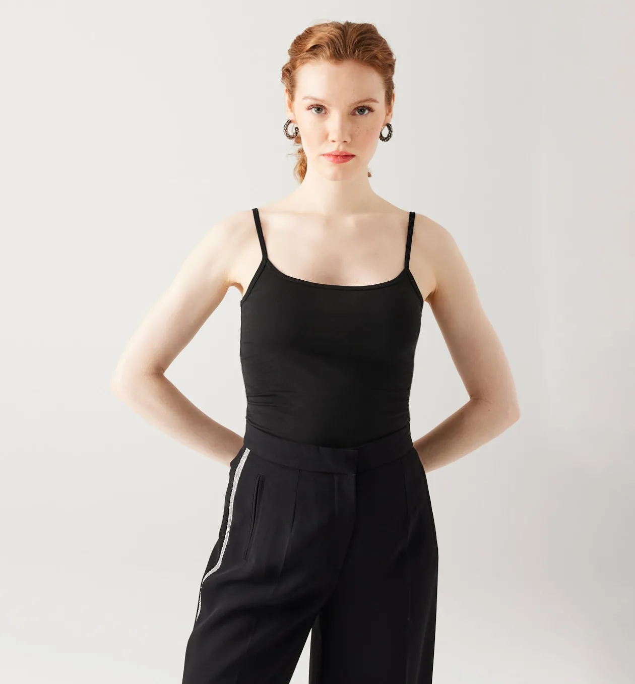 Promod Top à bretelles éco-conçu - Noir Outlet