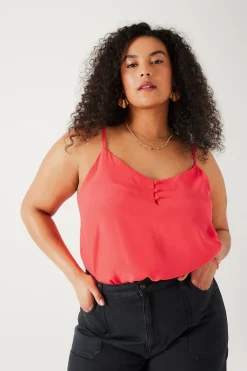 Promod Top à fines bretelles Femme - Corail Fashion
