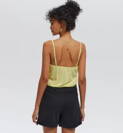 Promod Top à fines bretelles Femme - Jaune vert Jaunevert Sale