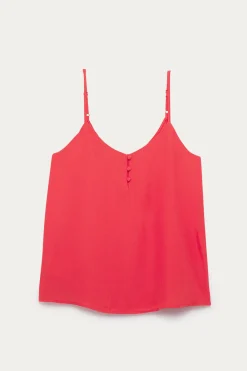 Promod Top à fines bretelles Femme - Corail Fashion