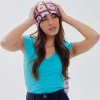 Promod Top en jersey côtelé Femme - Turquoise Sale
