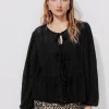Promod Top noué dentelle Femme - Noir Cheap