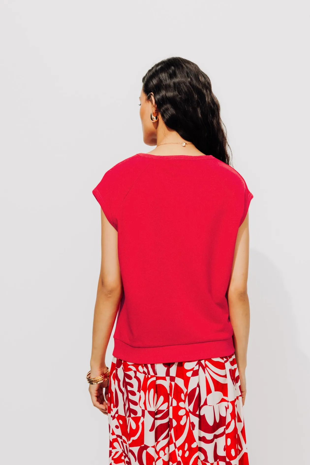 Promod Top sans manches Femme - Rouge Sale