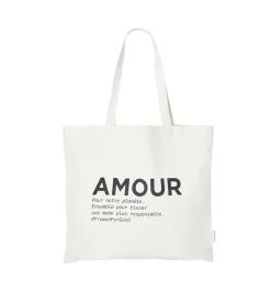 Promod Tote Bag à message AMOUR - Ecru Cheap