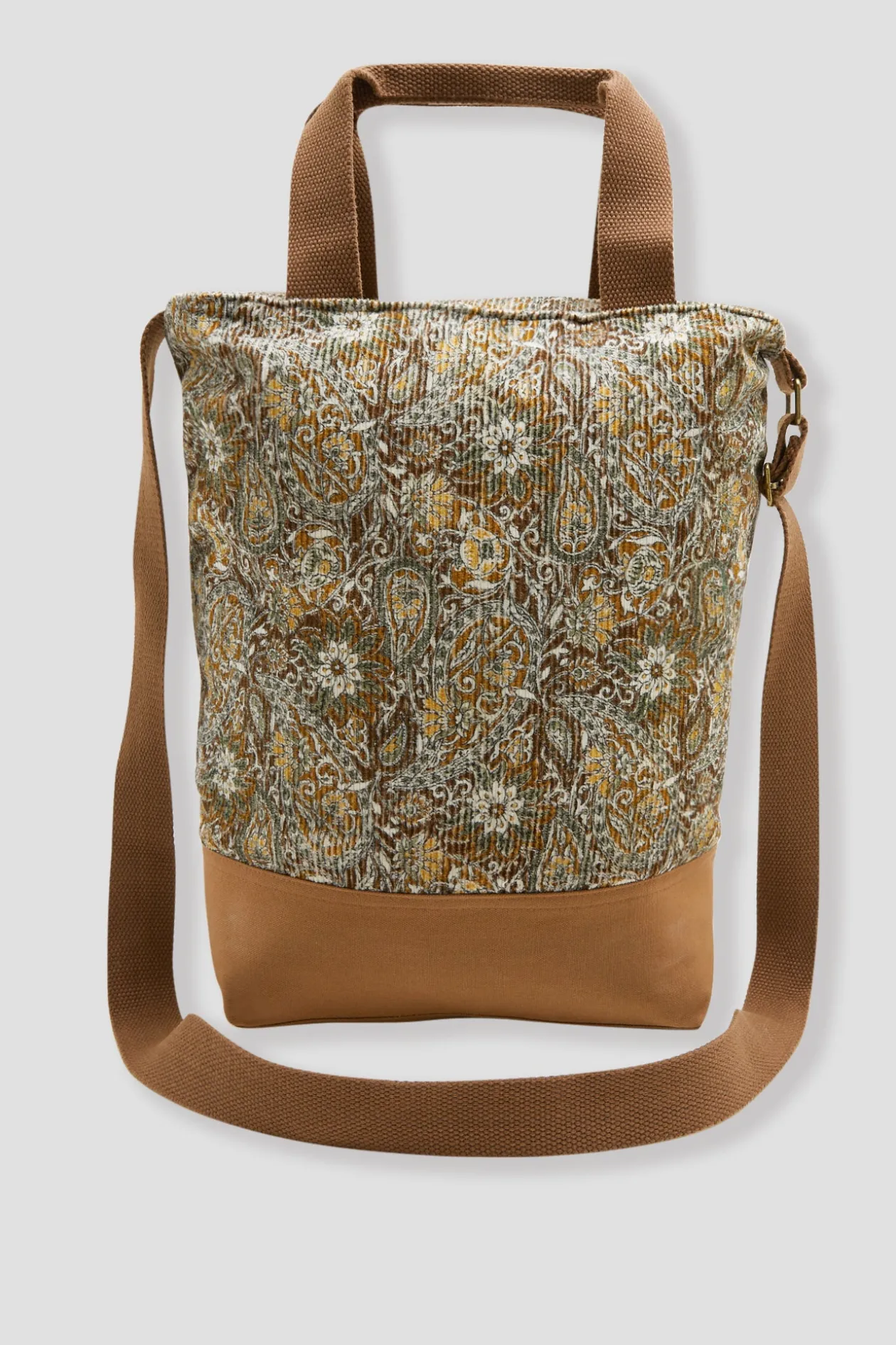 Promod Tote bag en velours imprimé - Imprimé marron Imprimémarron Cheap