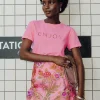 Promod T-shirt à message Femme - Imprimé rose Imprimérose Discount