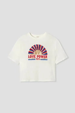 Promod T-shirt à message Femme - Imprimé fond blanc Impriméfondblanc Discount