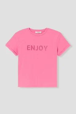 Promod T-shirt à message Femme - Imprimé rose Imprimérose Discount