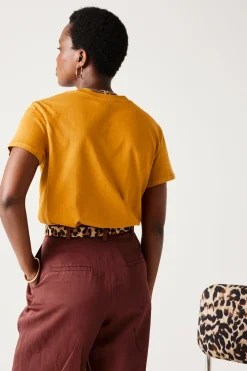 Promod T-shirt à message Femme - Safran foncé Safranfoncé Flash Sale