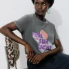 Promod T-shirt à message pailleté - Imprimé multicolore Imprimémulticolore Fashion