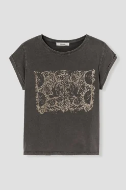 Promod T-shirt à message pailleté - Imprimé gris Imprimégris Flash Sale