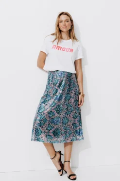 Promod T-shirt à message sequins - Imprimé écru Impriméécru Store