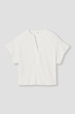 Promod T-shirt ajouré effet dentelle - Ecru Hot