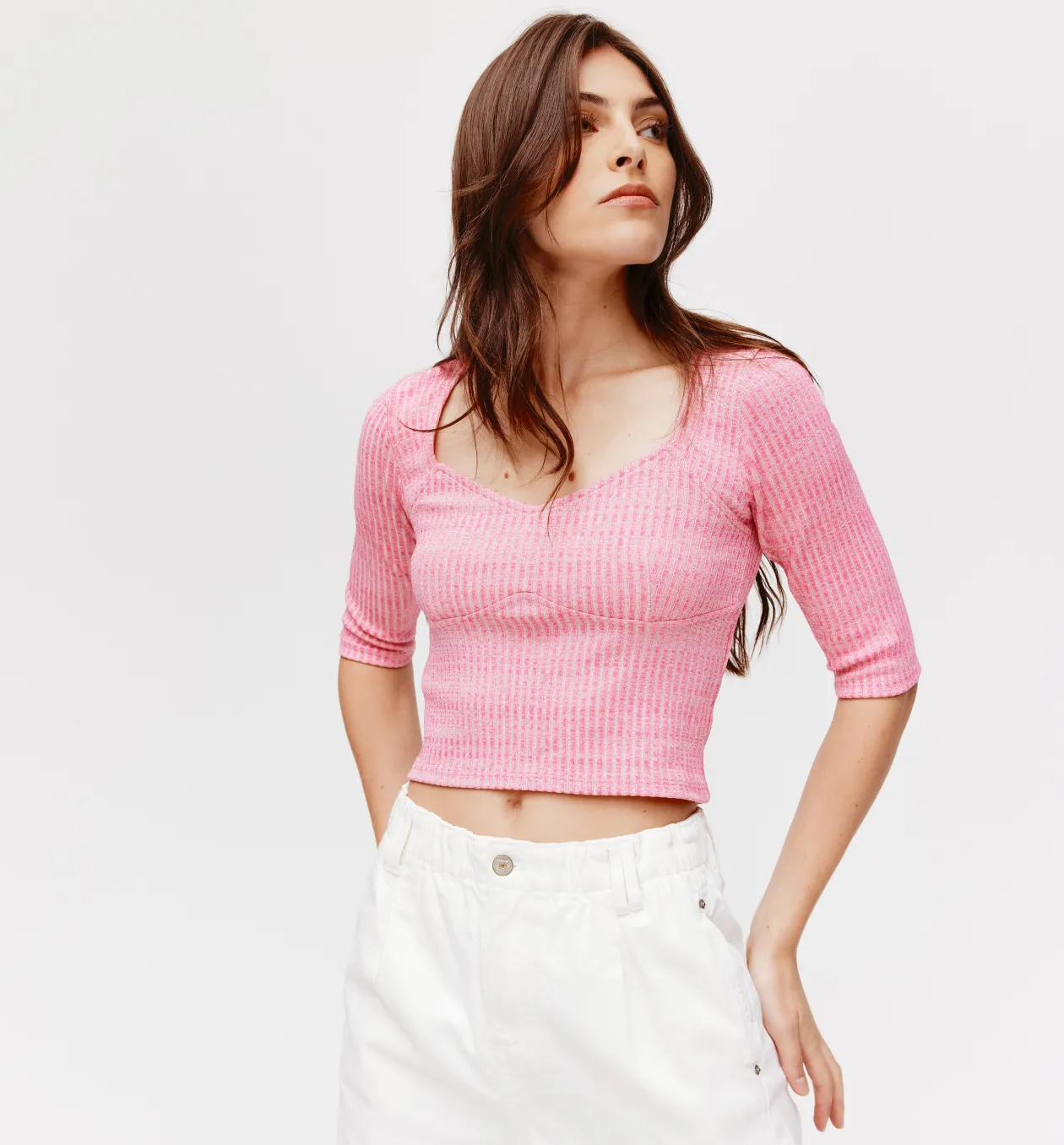 Promod T-shirt brassière Femme - Rose fluo Rosefluo Best Sale