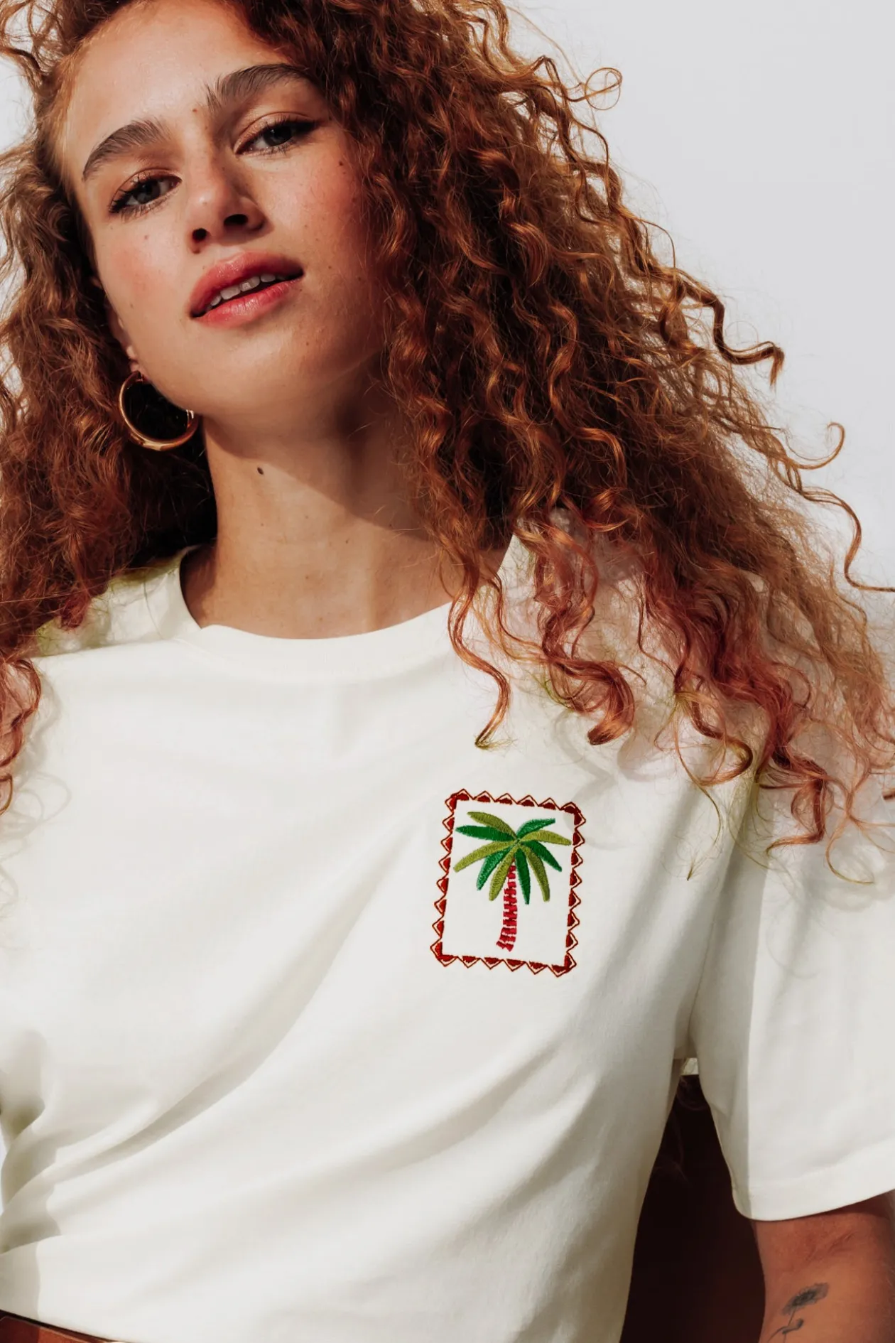 Promod T-shirt brodé Femme - Ecru Best Sale