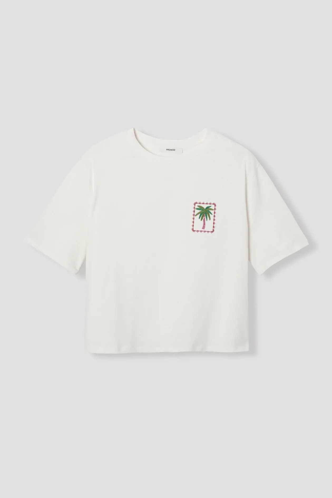 Promod T-shirt brodé Femme - Ecru Best Sale