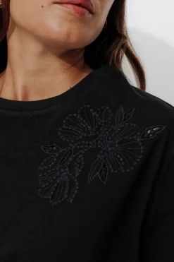 Promod T-shirt brodé Femme - Noir Cheap