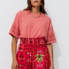Promod T-shirt broderie anglaise - Vieux rose Vieuxrose Store