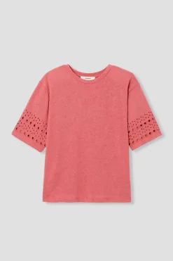Promod T-shirt broderie anglaise - Vieux rose Vieuxrose Store