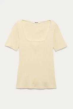 Promod T-shirt col carré Femme - Beige Best Sale