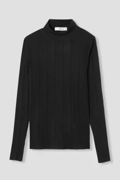 Promod T-shirt col montant Femme - Noir Clearance