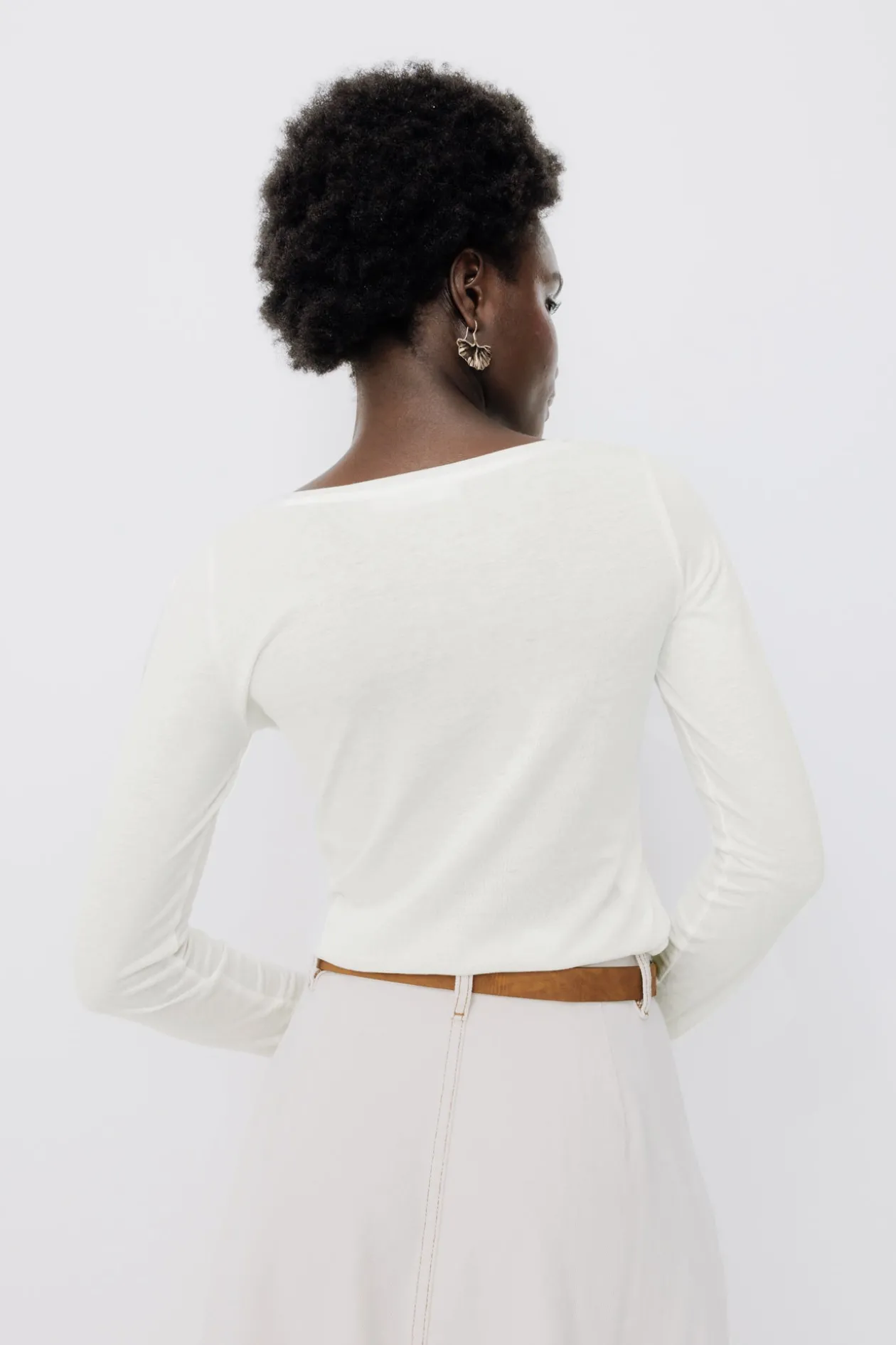 Promod T-shirt col rond Femme - Ecru Discount