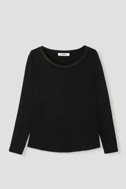 Promod T-shirt col rond Femme - Noir Clearance