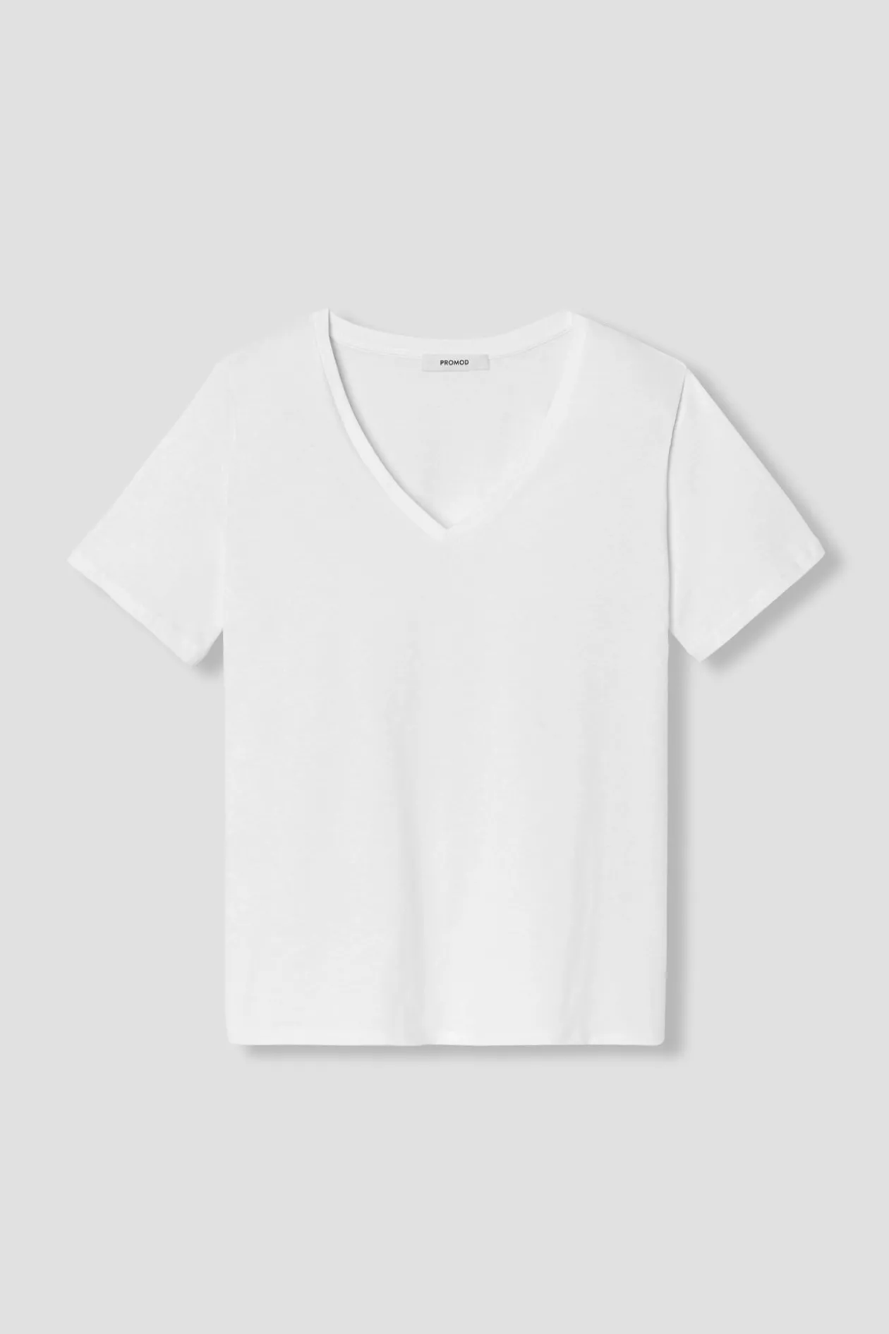 Promod T-shirt col V éco-conçu - Blanc Best Sale