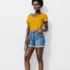 Promod T-shirt col V Femme - Ocre Flash Sale