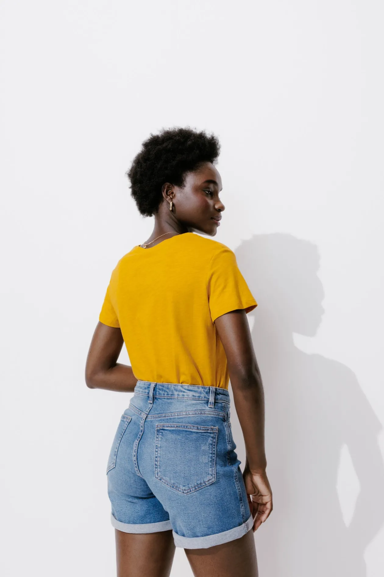 Promod T-shirt col V Femme - Ocre Flash Sale