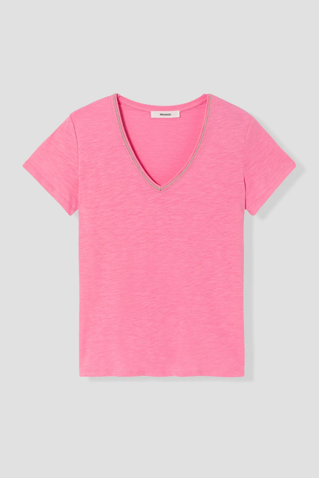 Promod T-shirt col V Femme - Rose Cheap