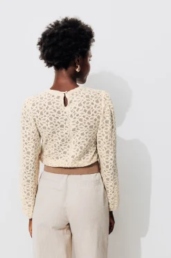 Promod T-shirt en dentelle Femme - Beige Cheap