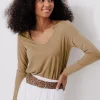 Promod T-shirt manches longues Femme - Sable Outlet