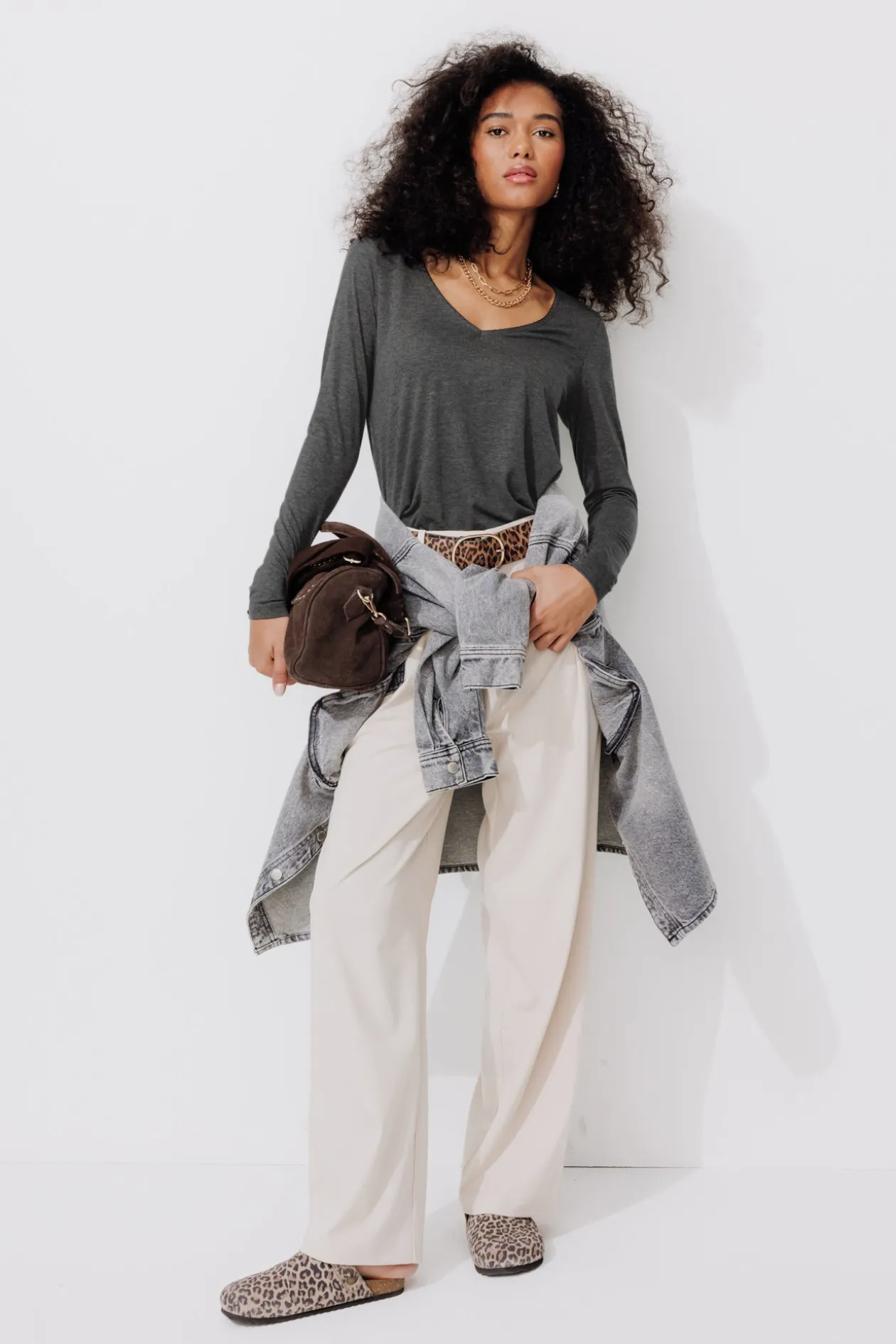 Promod T-shirt manches longues Femme - Gris foncé Grisfoncé Flash Sale