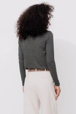 Promod T-shirt manches longues Femme - Gris foncé Grisfoncé Flash Sale