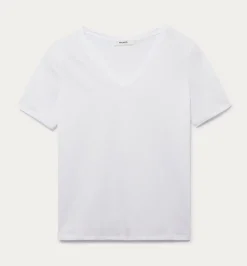 Promod T-shirt uni col V éco-conçu - Blanc New