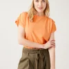 Promod T-shirt uni Femme - Orange Hot