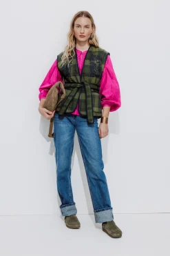 Promod Veste à carreaux sans manches - Carreaux multicolores Carreauxmulticolores Cheap