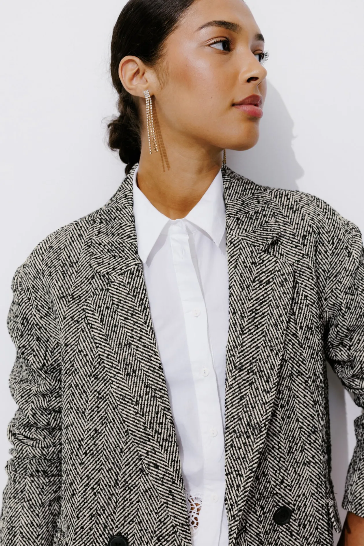Promod Veste blazer chevron Femme - Imprimé noir Impriménoir Best