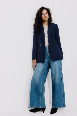 Promod Veste de tailleur côtelée - Marine Discount