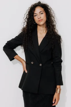 Promod Veste de tailleur côtelée - Noir Fashion