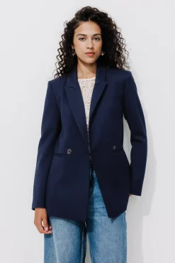 Promod Veste de tailleur côtelée - Marine Discount