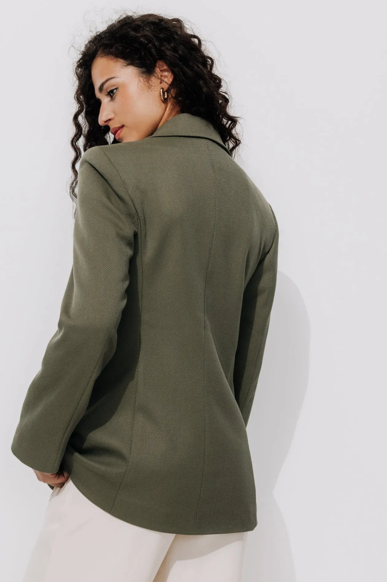 Promod Veste de tailleur côtelée - Kaki Best
