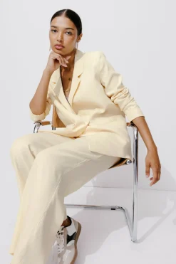 Promod Veste de tailleur en lyocell - Ecru Cheap