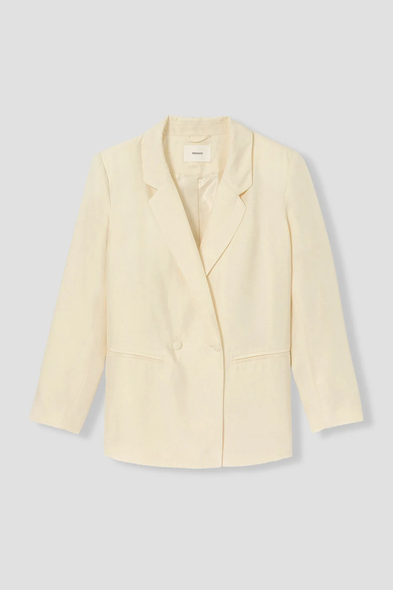 Promod Veste de tailleur en lyocell - Ecru Cheap
