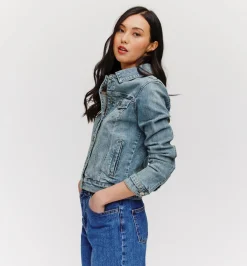 Promod Veste en jean Femme - Jean moyen Jeanmoyen Flash Sale