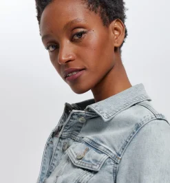 Promod Veste en jean Femme - Jean très clair Jeantrèsclair Best Sale